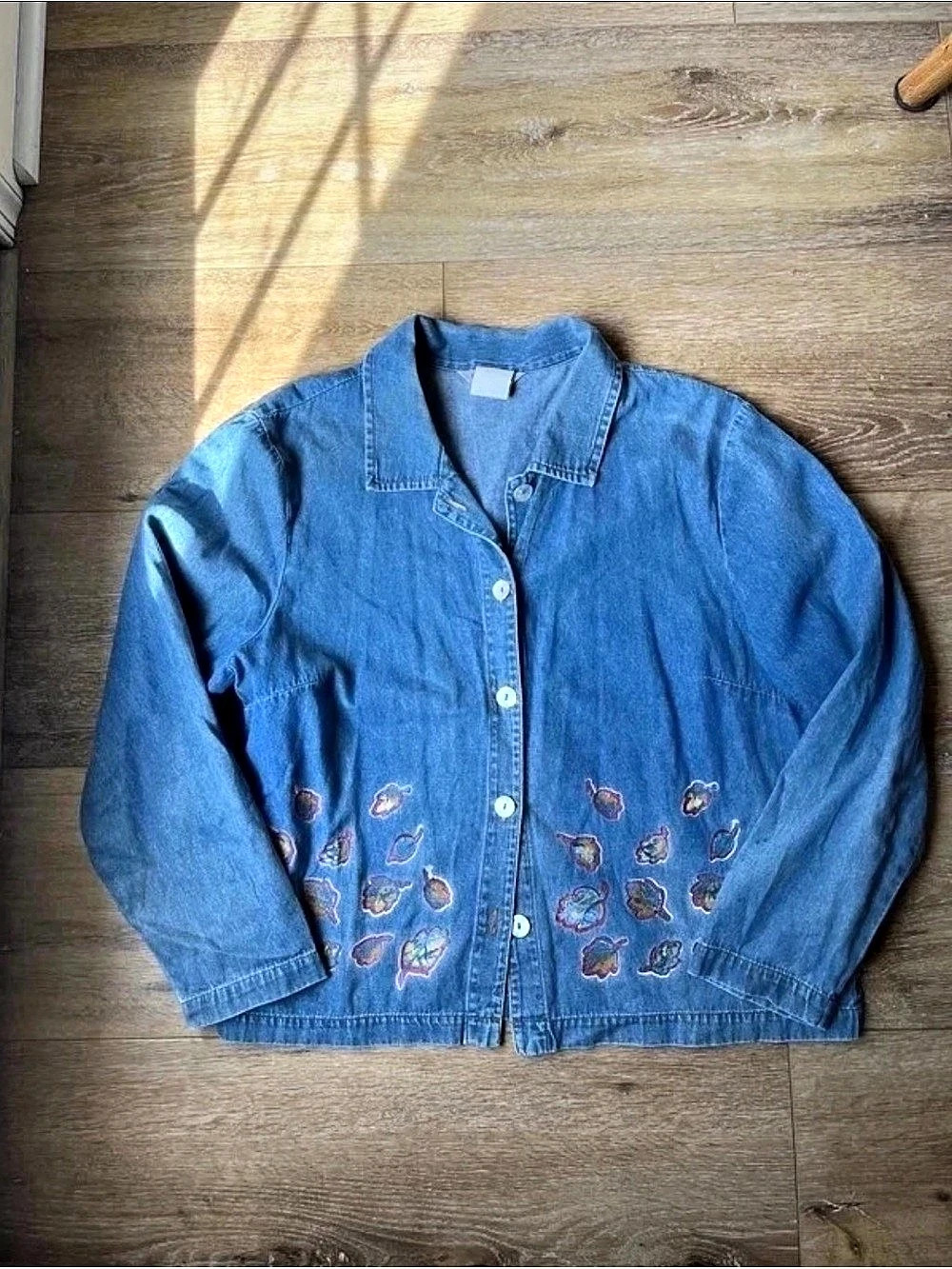 Stonebridge Denim Fall Leaves Jacket Size XL